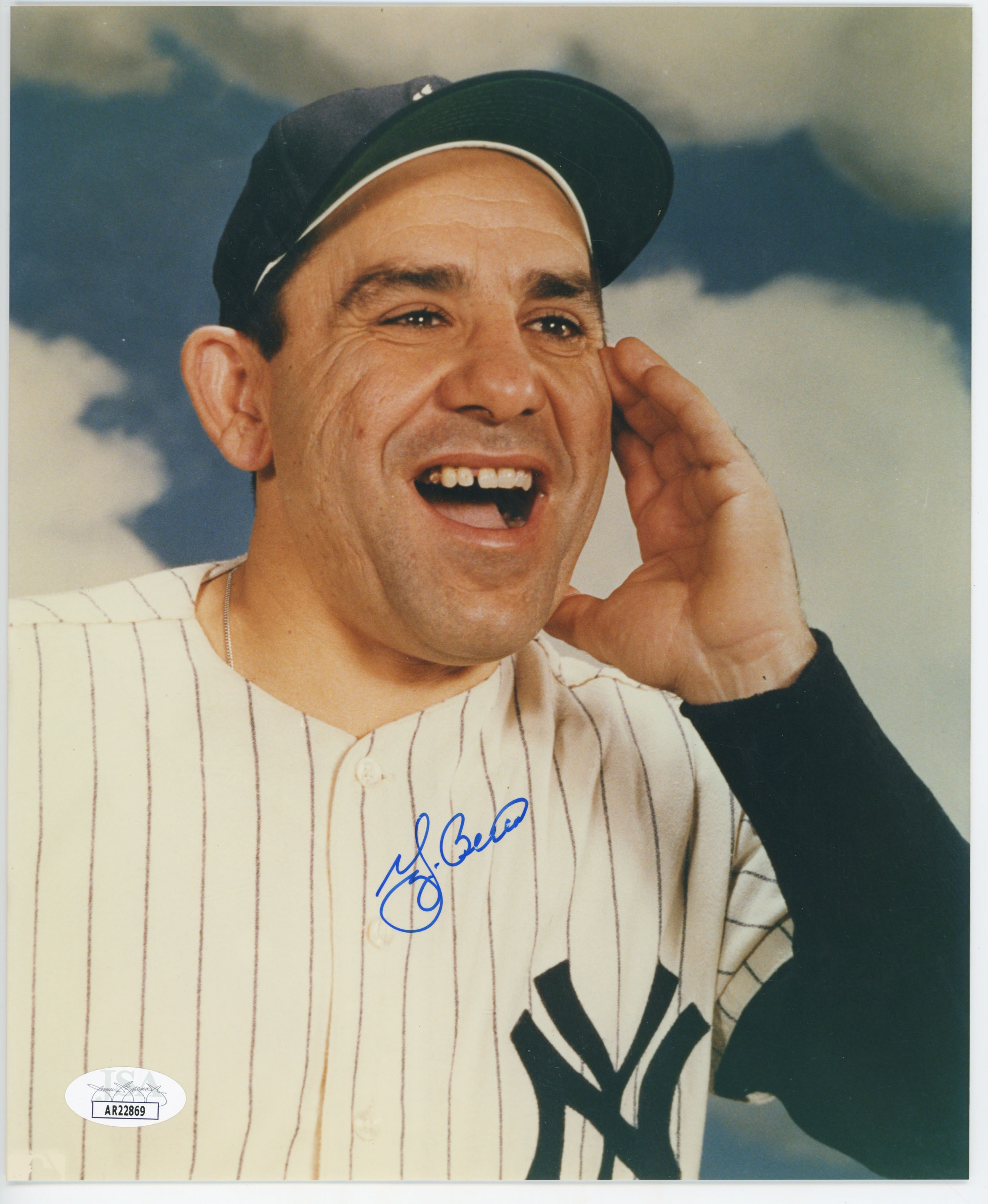 8 x 10  Berra, Yogi (NYY uniform) 9..5 JSA LOA (CARD)