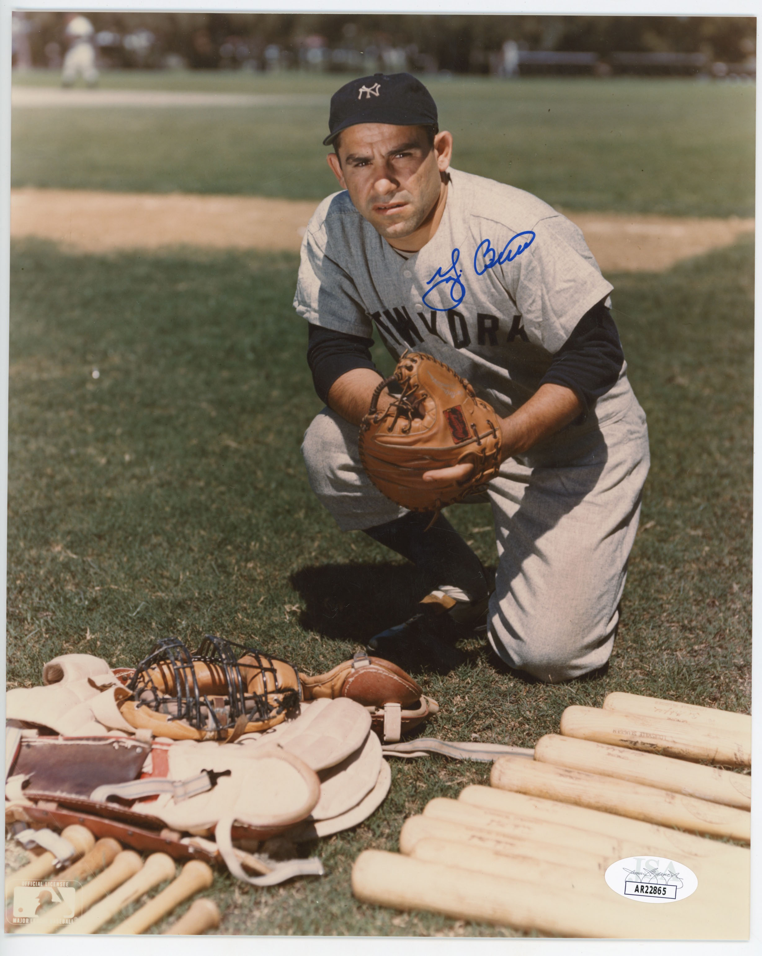 8 x 10  Berra, Yogi (NYY uniform) 9..5 JSA LOA (CARD)