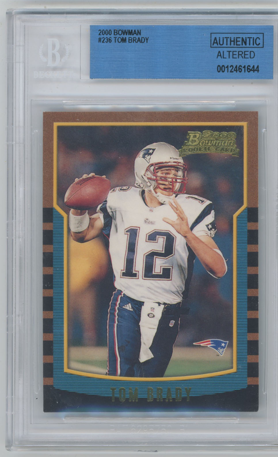 2000 Bowman  Tom Brady RC Beckett AA