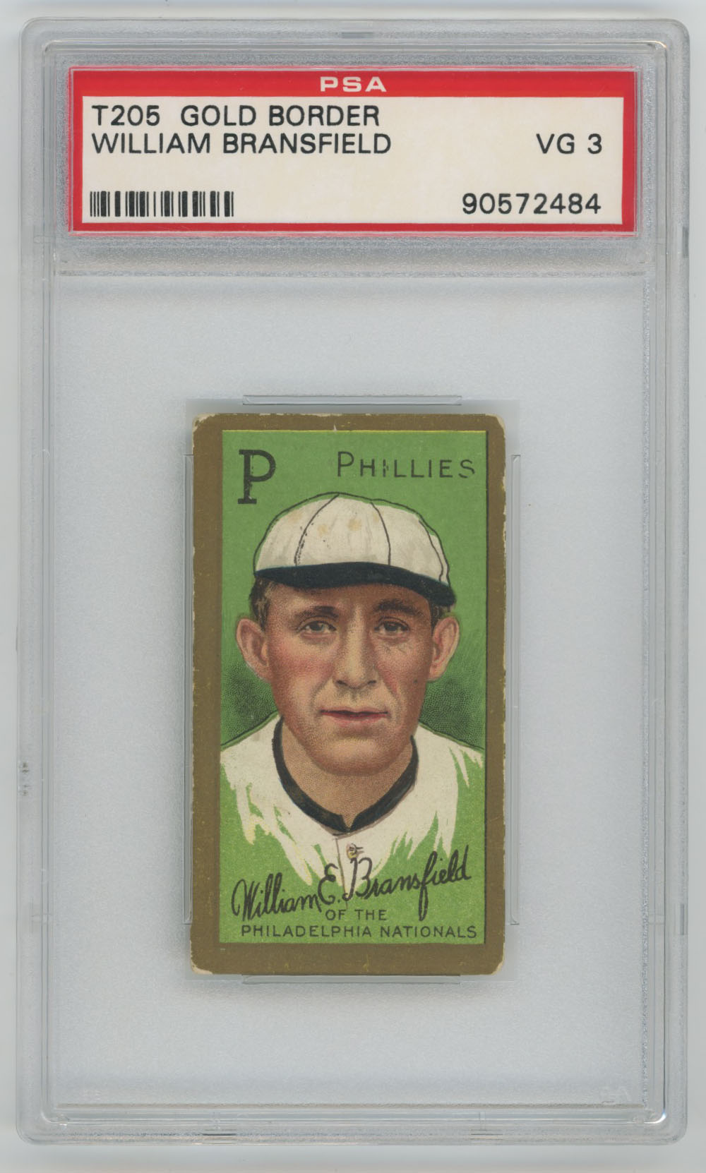 1911 T205 22 Bransfield PSA 3