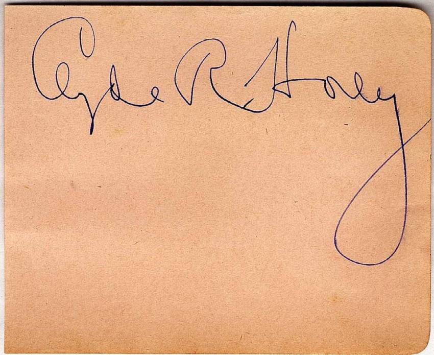  Album Page  Hoey, Clyde 9.5 