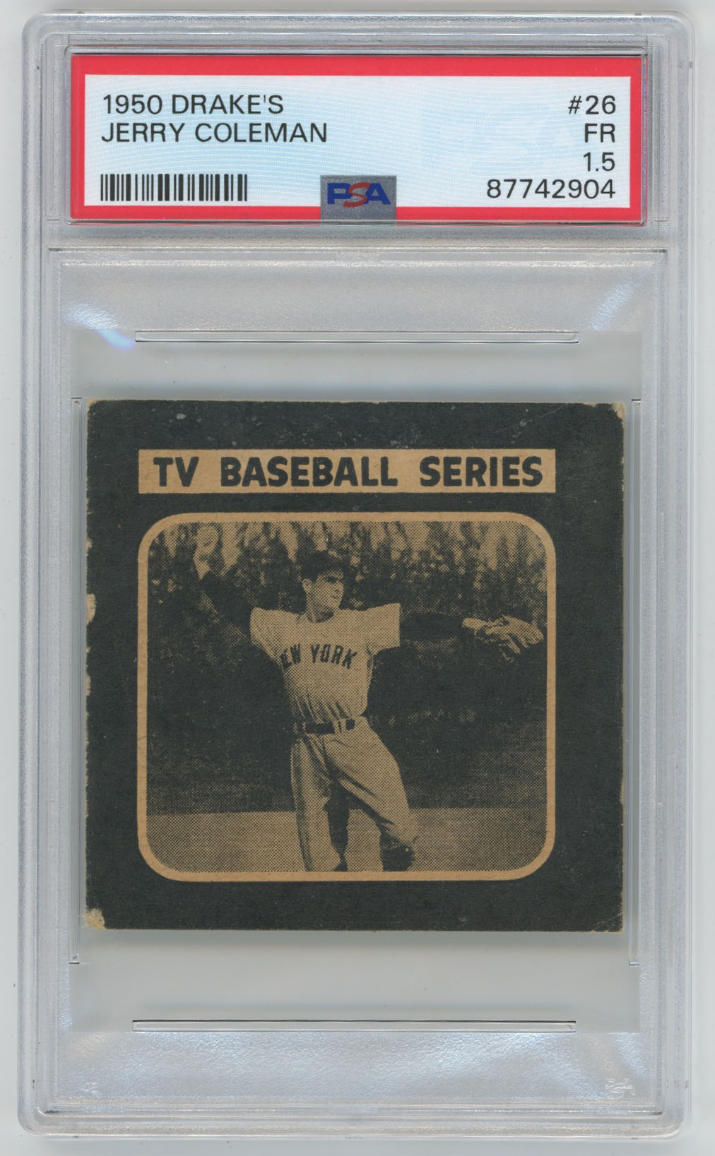 1950 Drakes 26 Jerry Coleman PSA 1.5