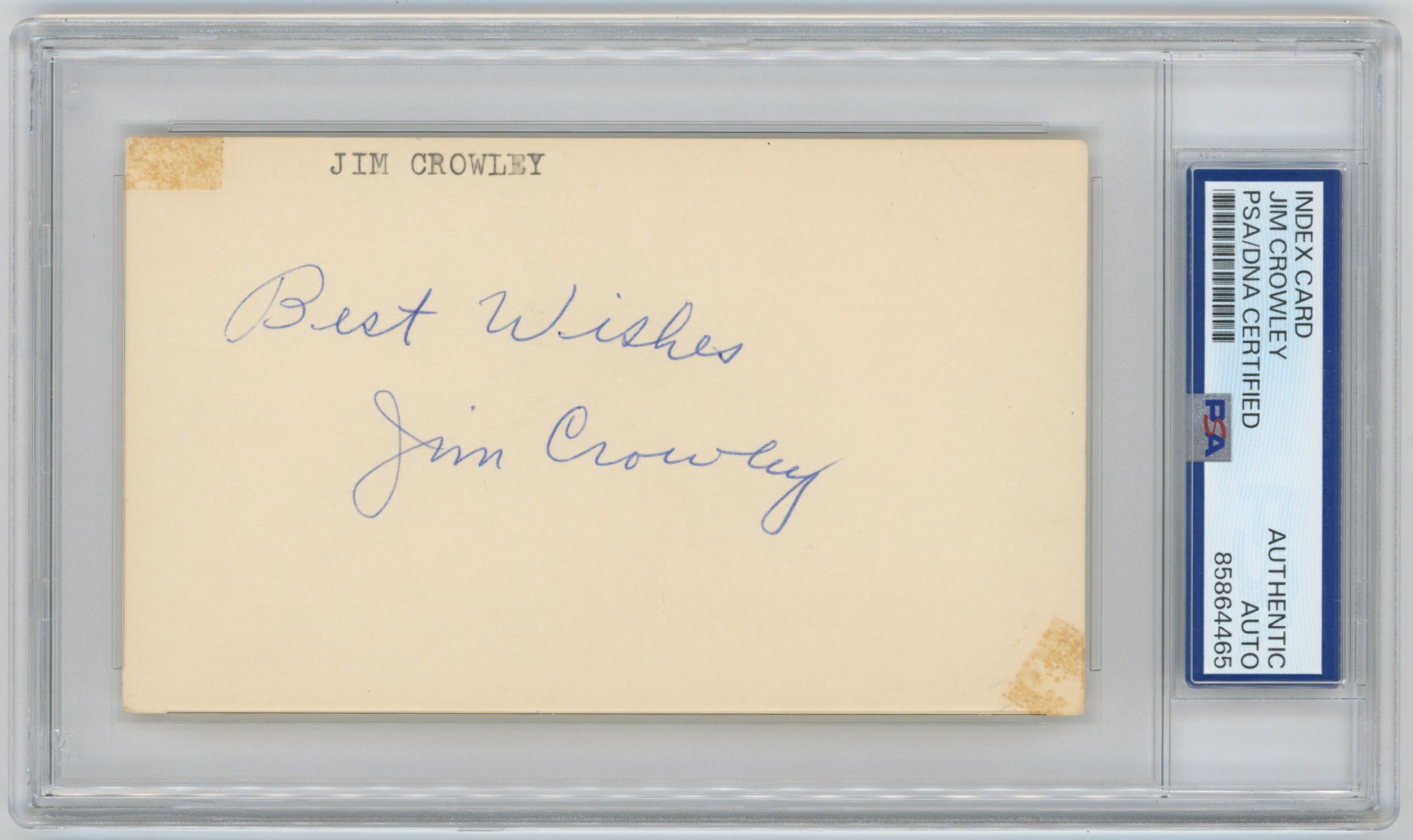  3 x 5  Crowley, Jim 8 - PSA Slabbed 