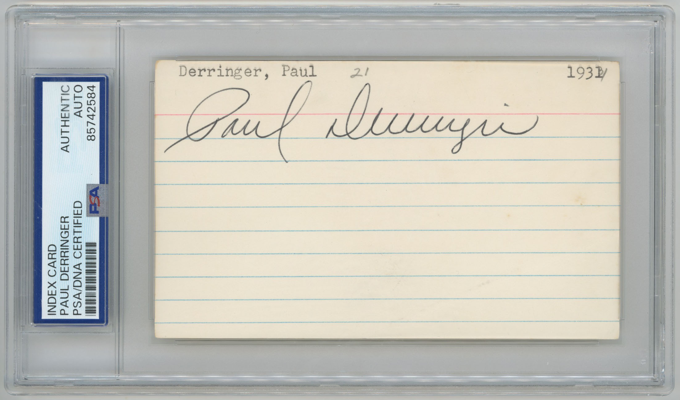 3 x 5 Derringer, Paul 9 (PSA slabbed)