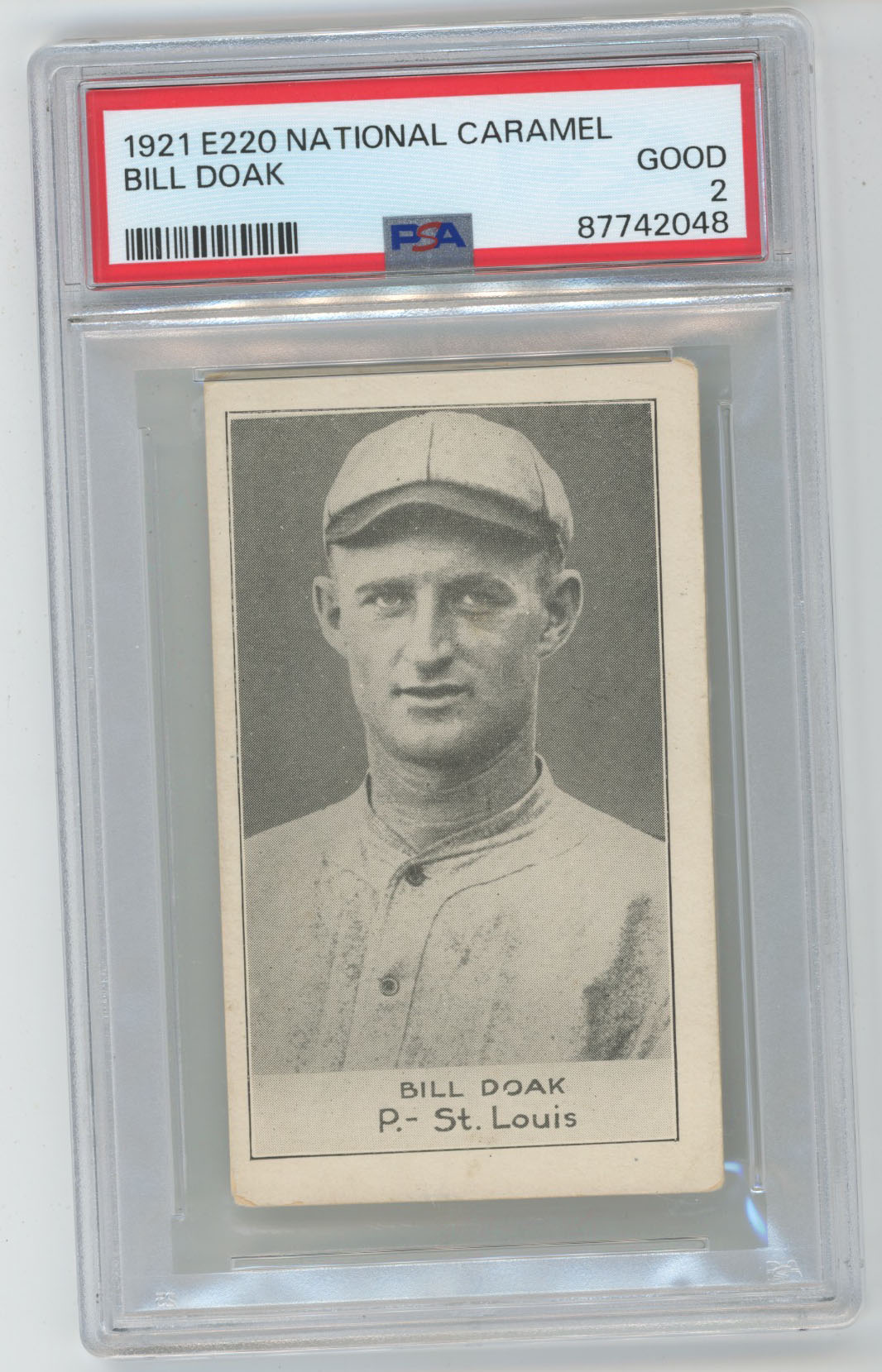 1921 E220 National Caramel  Doak PSA 2