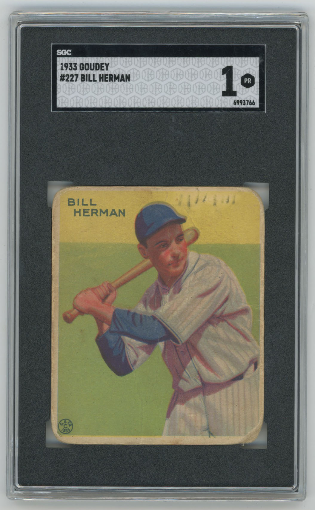 1933 Goudey 227 Herman SGC 1