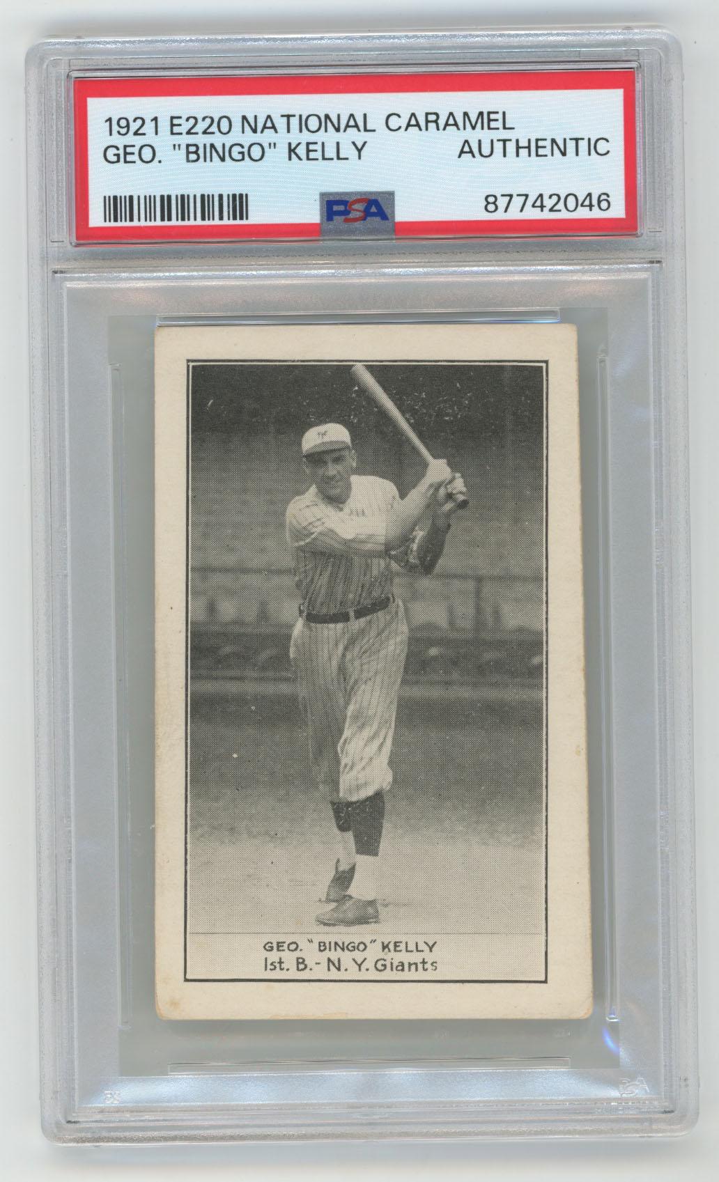 1921 E220 National Caramel  Kelly, George PSA A