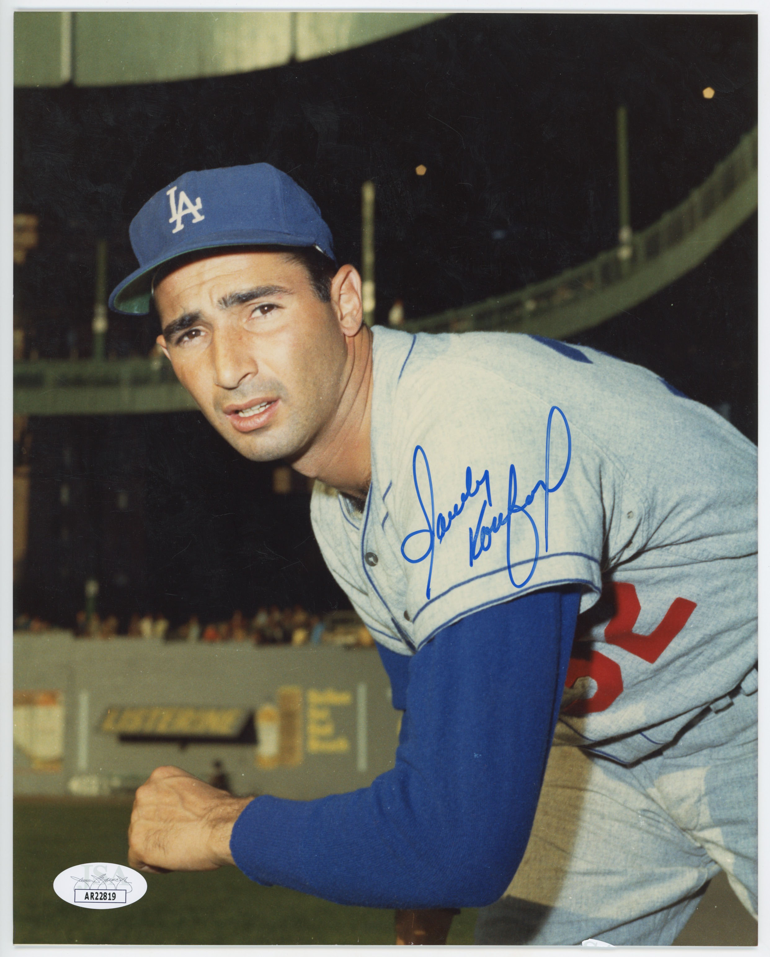 8 x 10  Koufax, Sandy 9 JSA LOA (CARD)