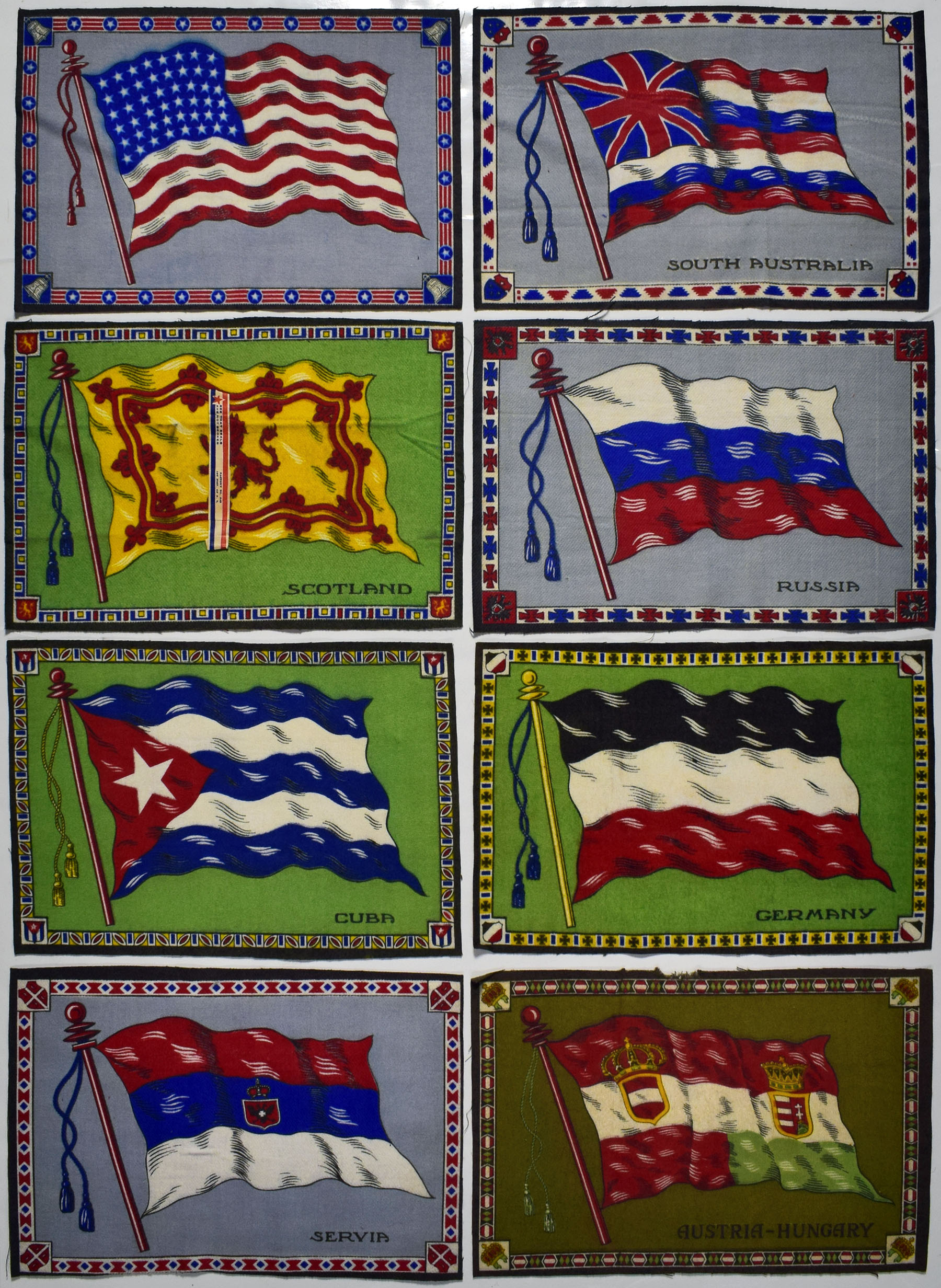 1912 B5 National Flags  Lot of 16 different  