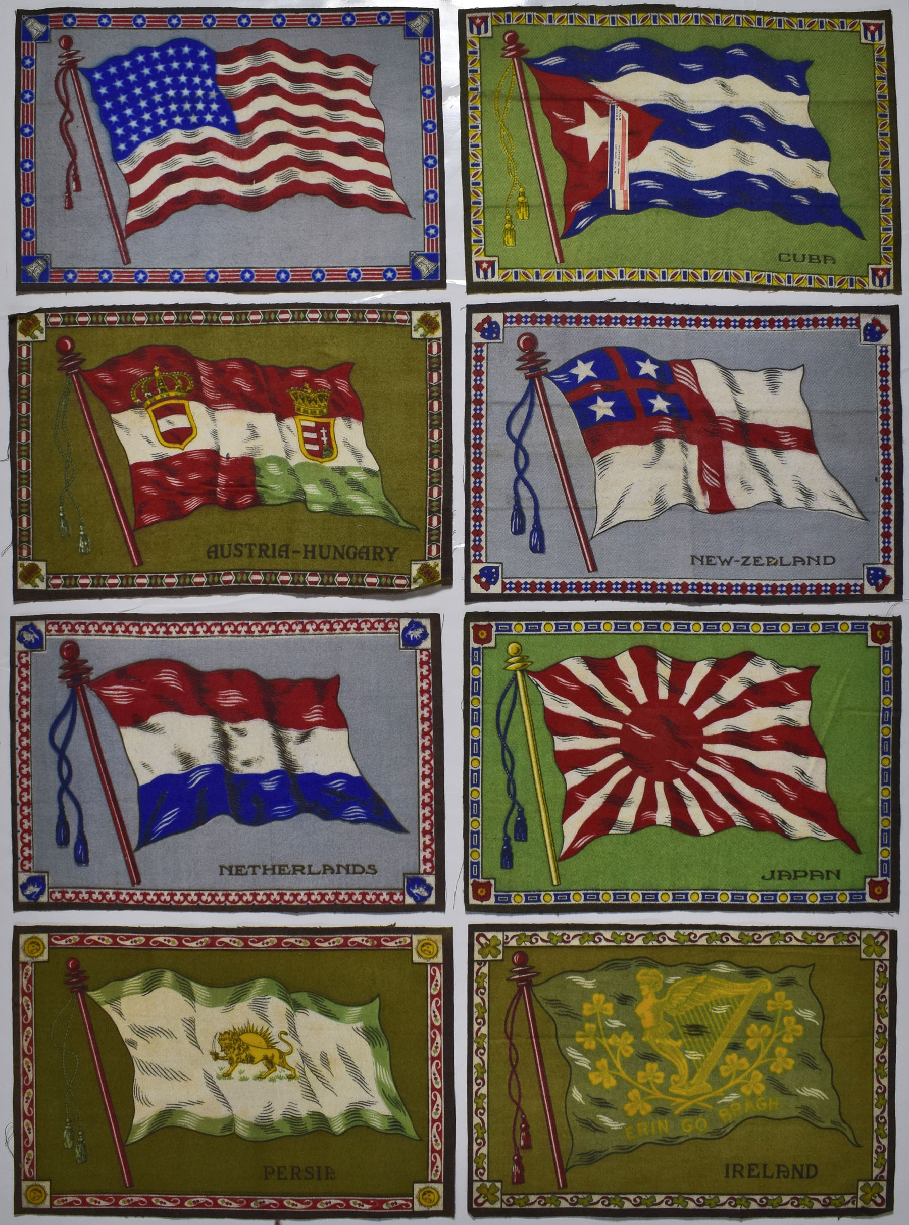 1912 B5 National Flags  Lot of 19 different  