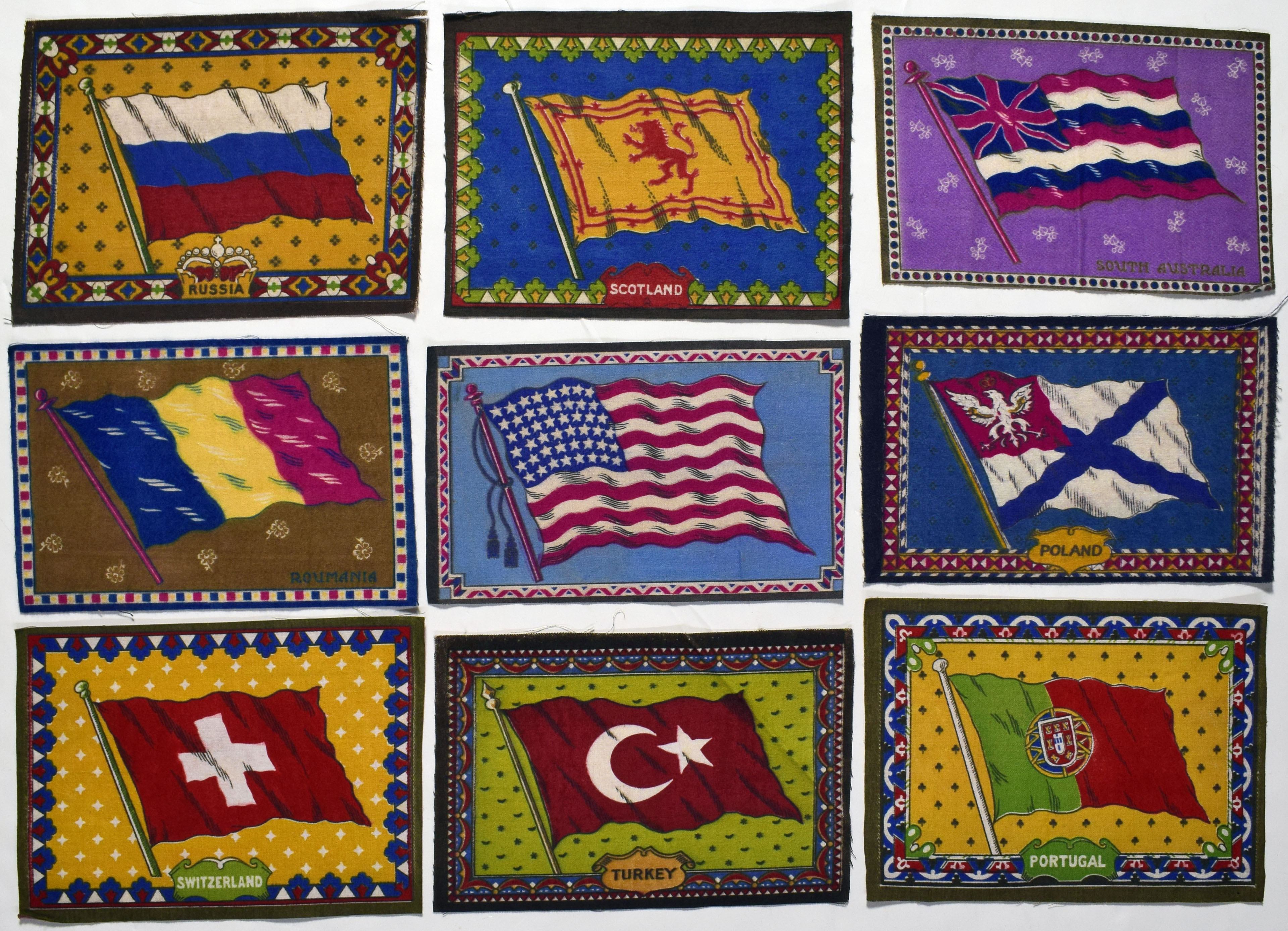 1912 B6 National Flags  Lot of 53 different  