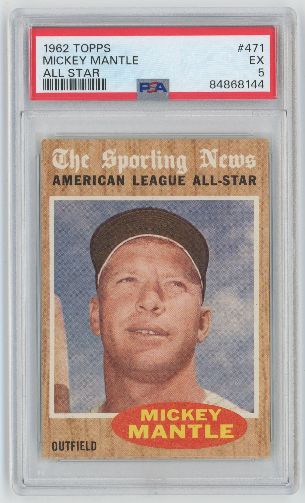 1962 Topps 471 Mantle AS PSA 5