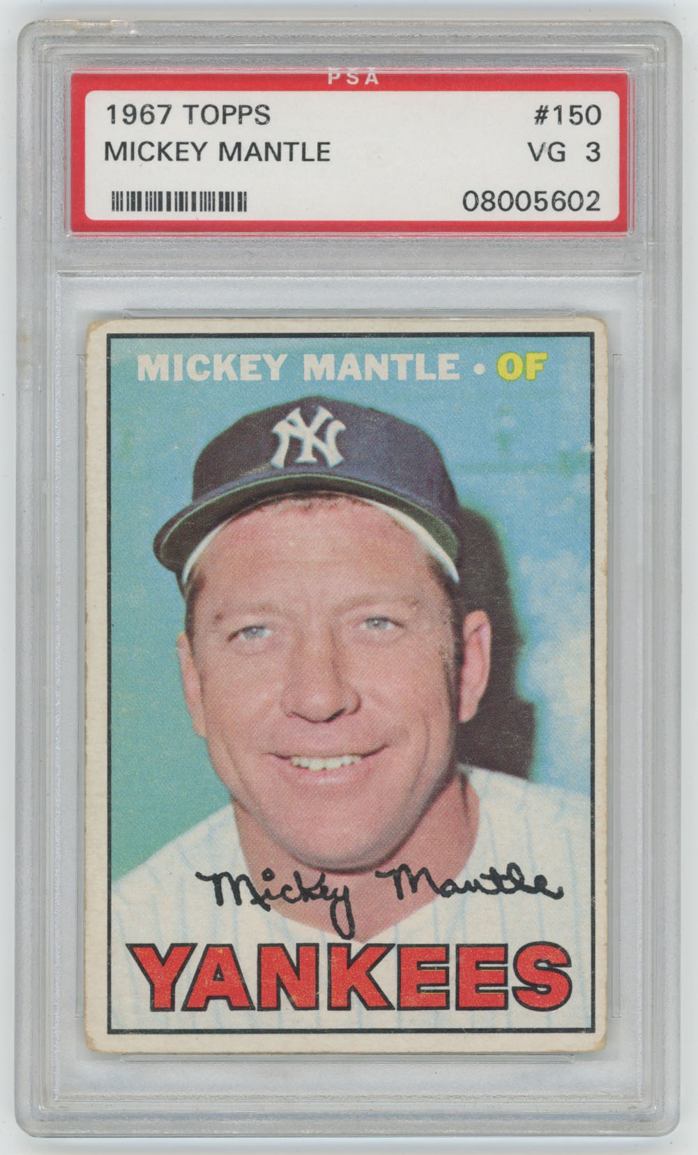 1967 Topps 150 Mantle PSA 3