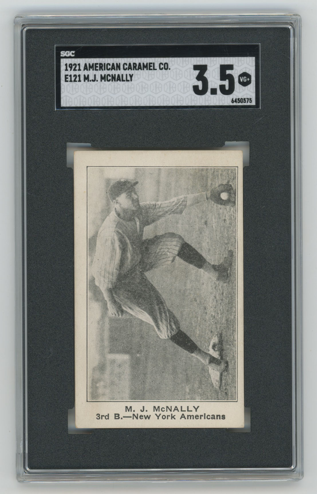 1921 E121 Series 80 66 M.J. McNally SGC 3.5