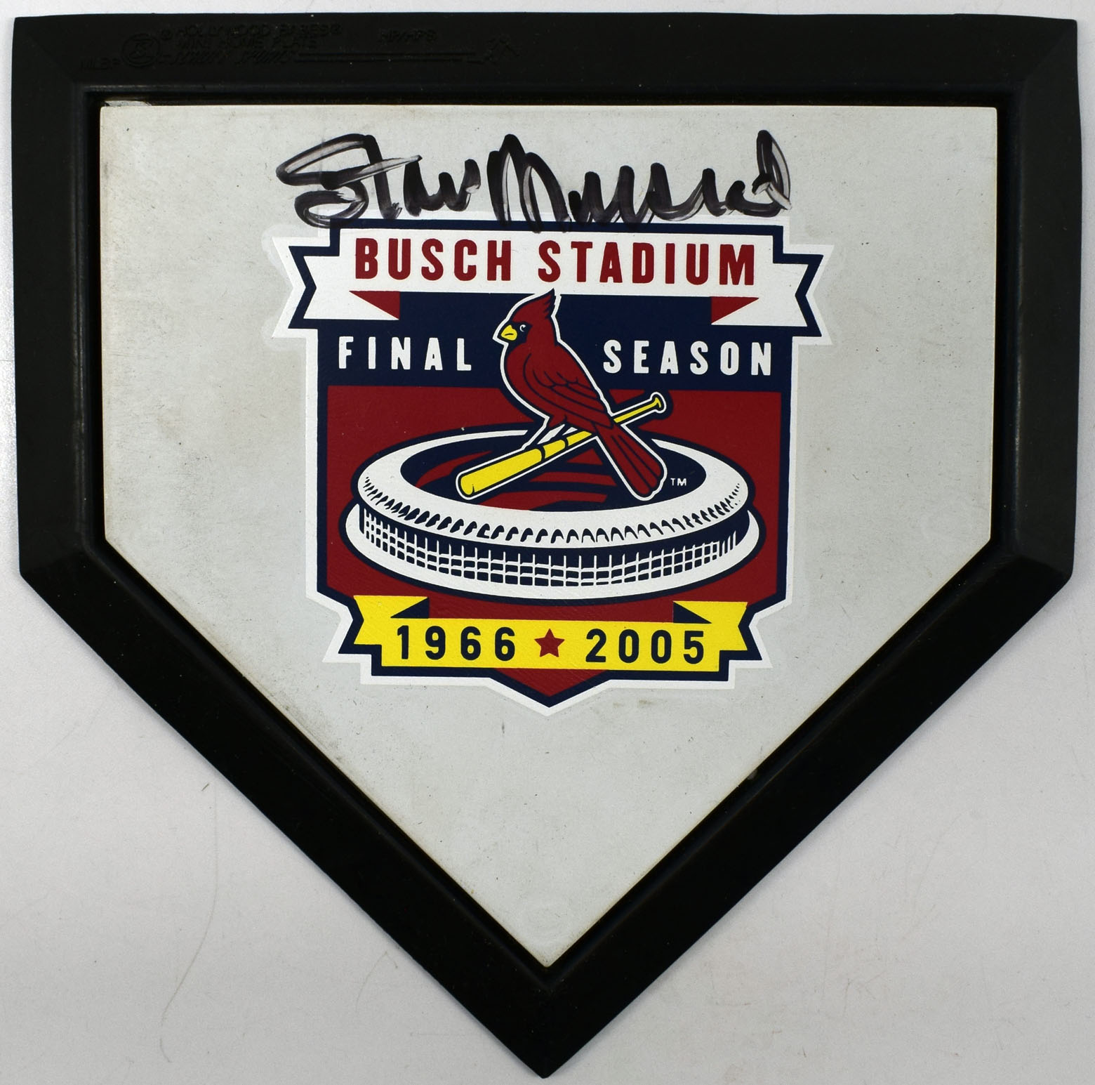    Musial, Stan Signed 2005 Busch Stadium Mini Home Plate 8 