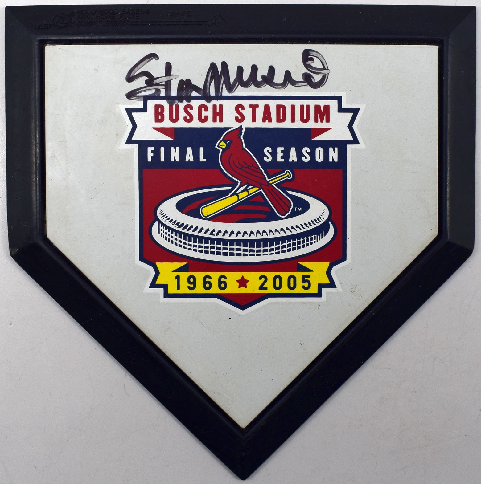    Musial, Stan Signed 2005 Busch Stadium Mini Home Plate 8 