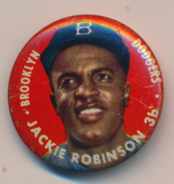 1956 Topps Pins 42 Jackie Robinson Ex