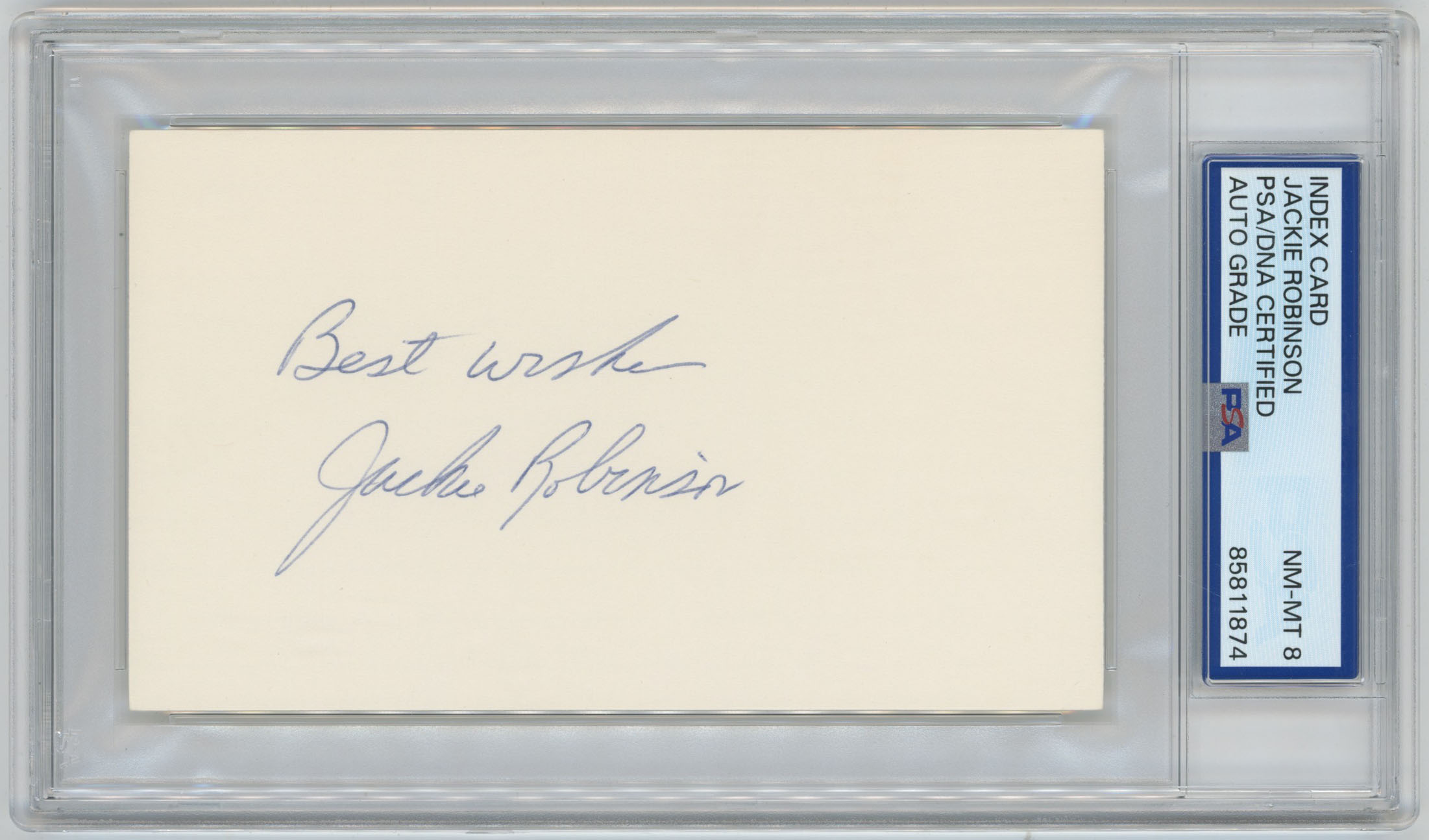  3 x 5  Robinson, Jackie PSA 8 