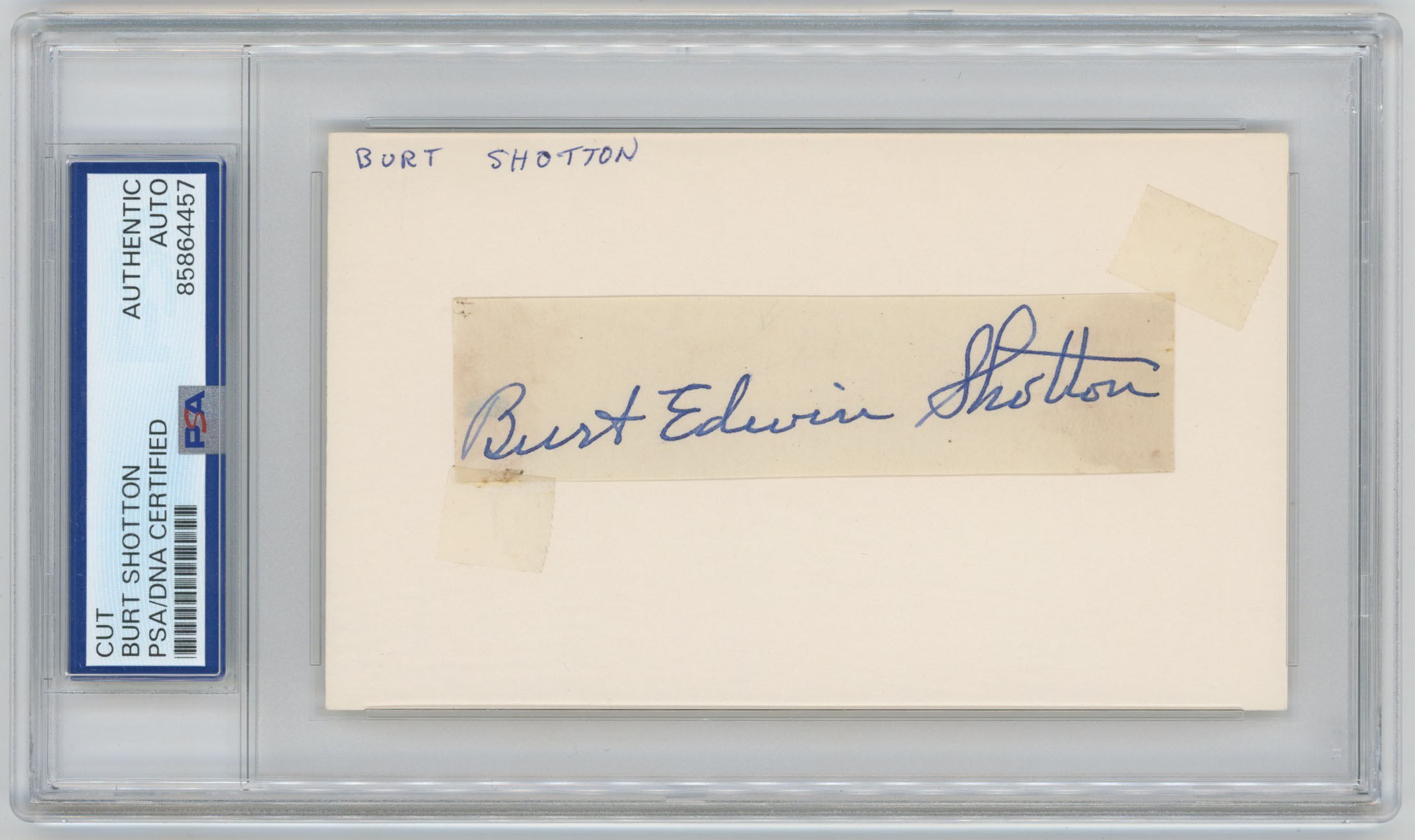  Cut  Shotton, Burt (full name) 9 - PSA Slabbed 