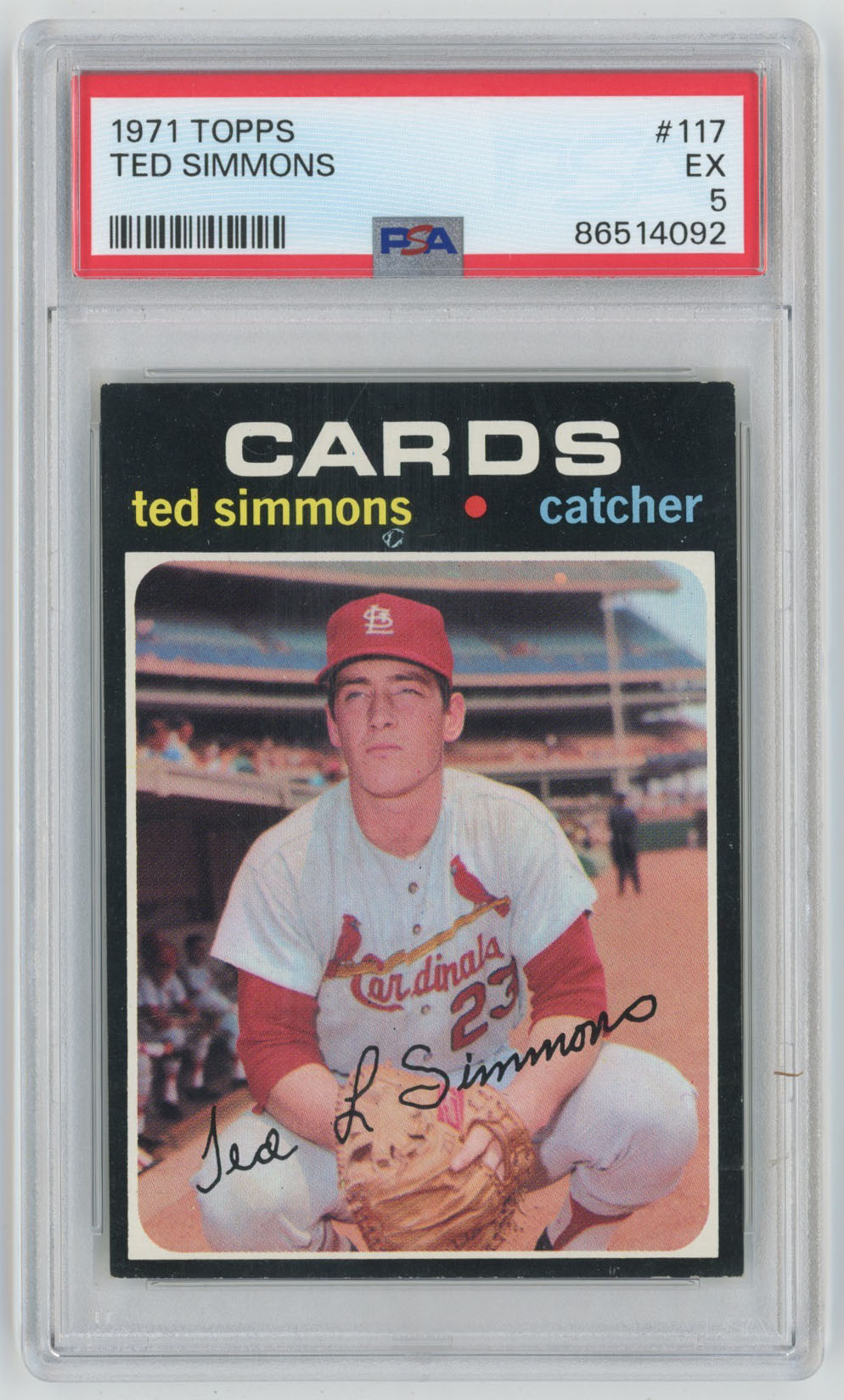 1971 Topps 117 Simmons RC PSA 5