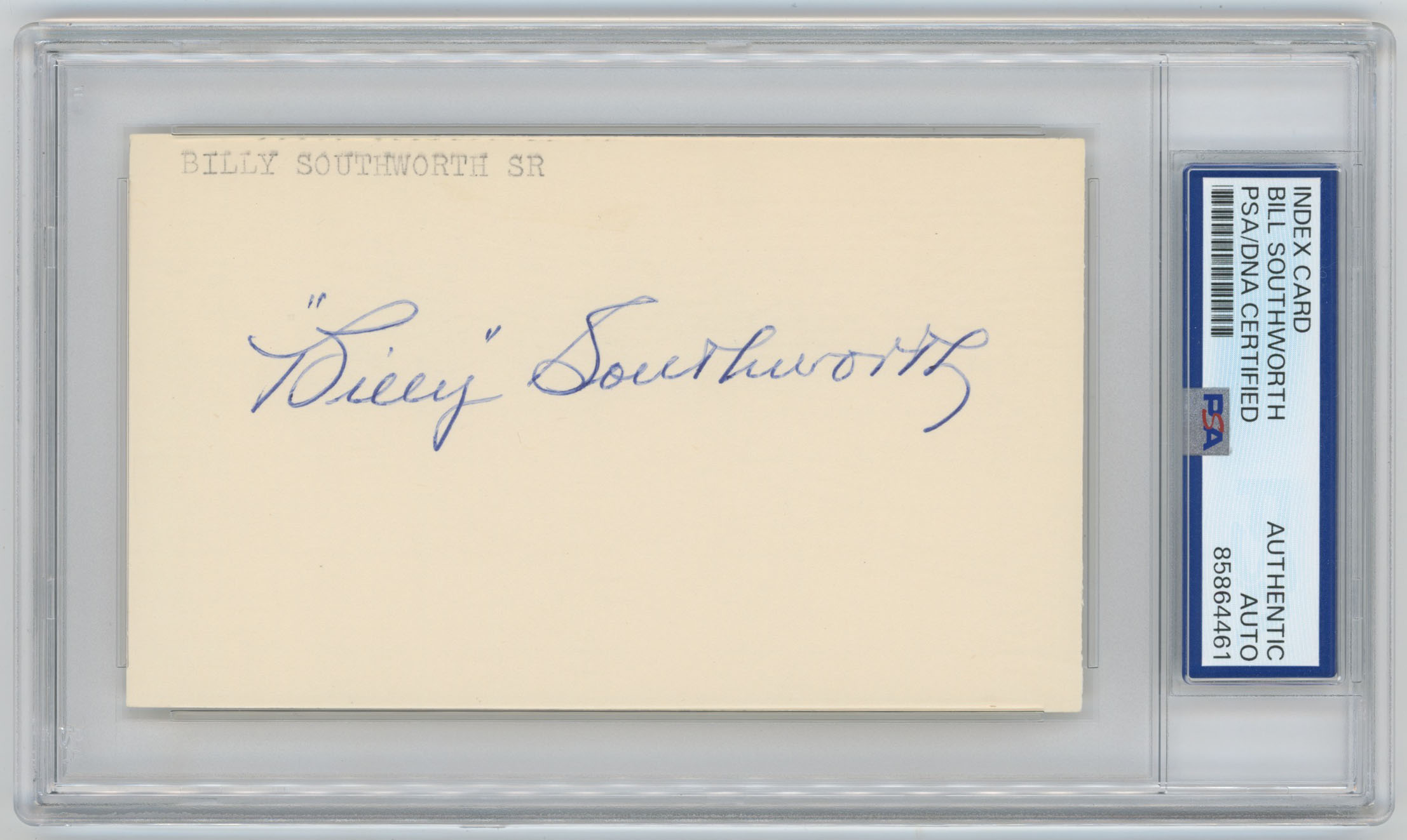  3 x 5  Southworth, Billy 9 - PSA Slabbed 