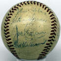 1940 Boston Red Sox  Partial Team Ball w/very early Ted Williams (8 sigs) 6.5 JSA LOA (FULL)