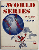 1954 World Series Program  At Cleveland VG-Ex/Ex unscored 