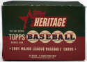 2001 Topps Heritage  Box of 24 Sealed Packs, no top  