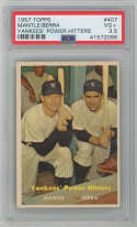 1957 Topps 407 Berra/Mantle PSA 3.5 