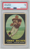 1958 Topps 62 Jim Brown RC PSA 1 