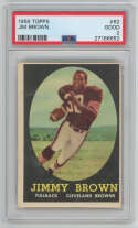 1958 Topps 62 Jim Brown RC PSA 2 