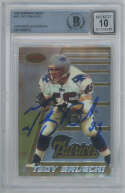 1996 Bowmans Best 162 Tedy Bruschi Signed Rookie Card Patriots Beckett 10 (auto) 