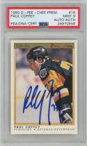 1990 O-Pee-Chee Premier 16 Paul Coffey Signed PSA Card Grade PSA 9 (auto) 