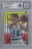 2014 Prizm 217 Dave Cowens Signed Yellow and Red Mosaic Beckett 10 (auto) 