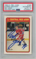 1990 O-Pee-Chee Red Army   Evgeny Davydov Signed Rookie OPC PSA 10 (auto) 