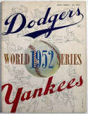 1952 World Series Program  At Dodgers VG+ unscored 