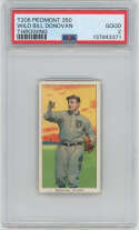1909 T206 132 Donovan (throwing) PSA 2 