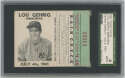 1941 Ticket  Lou Gehrig Memorial Game Ticket SGC A 