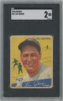 1934 Goudey 37 Lou Gehrig SGC 2 