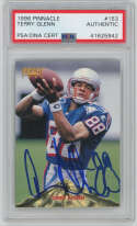 1996 Pinnacle 153 Terry Glenn Signed Rookie Card PSA Slabbed  
