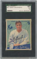1934 Goudey 62 Hank Greenberg RC SGC 5 