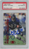 1999 Fleer Tradition 74 Priest Holmes Signed Card PSA Slabbed   