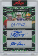 2023 Leaf Vibrance Signatures 35 J. Montana/P. Manning/B. Favre Signed Card (3/7) 9 