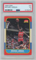 1986 Fleer 57 Michael Jordan RC PSA 5 