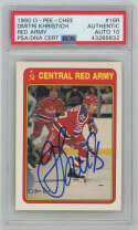 1990 O-Pee-Chee Red Army   Dimitri Khristich Signed Rookie OPC PSA 10 (auto) 