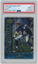 1995 Bowmans Best 23 Ty Law Auto Rookie Card PSA 9/9 