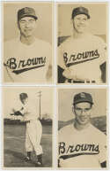  Postcard  Lot of four early 1950s St. Louis Browns Back-Signed Vintage Postcards 9 
