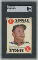 1968 Topps Game 2 Mantle SGC 5 