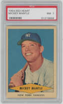 1954 Red Heart  Mickey Mantle PSA 7 