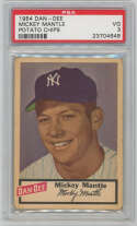 1954 Dan Dee  Mickey Mantle PSA 3 